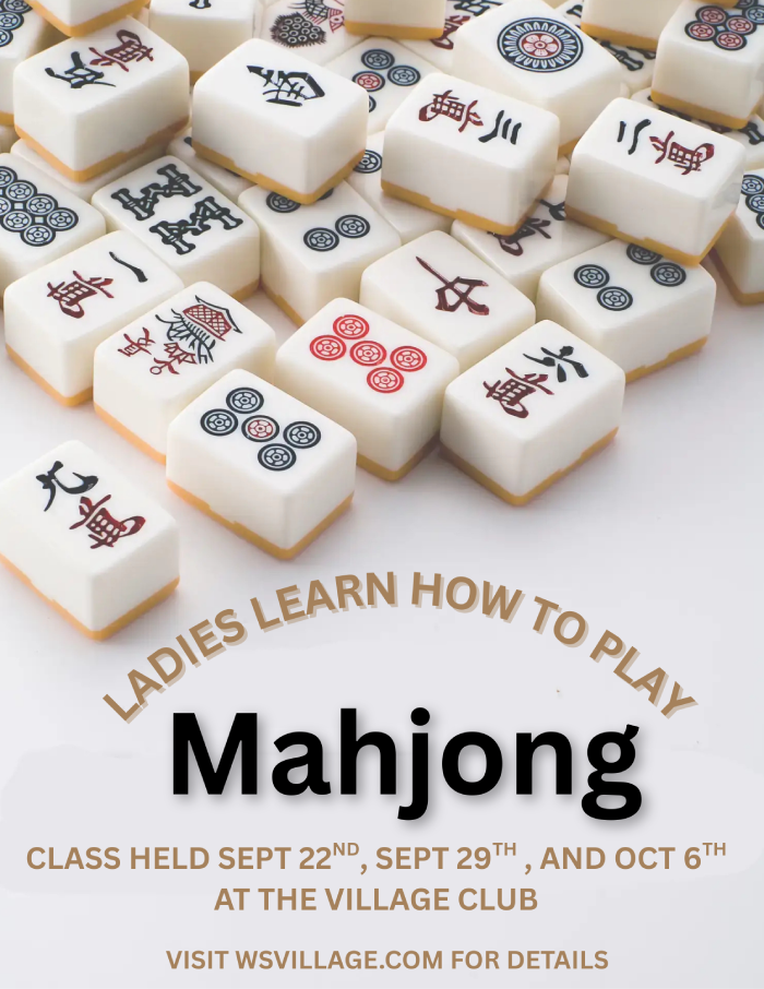 Lean to Play Mahjong - Western Springs Village Club
